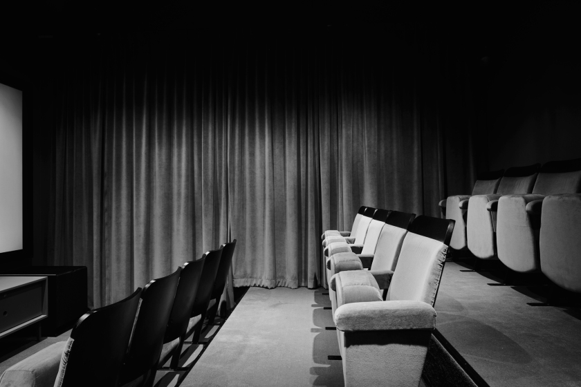 Textilgatan cinema common space grey black fantastic frank